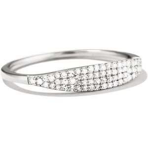 Pave signet ring - 14K gold plated over 925 sterling silver